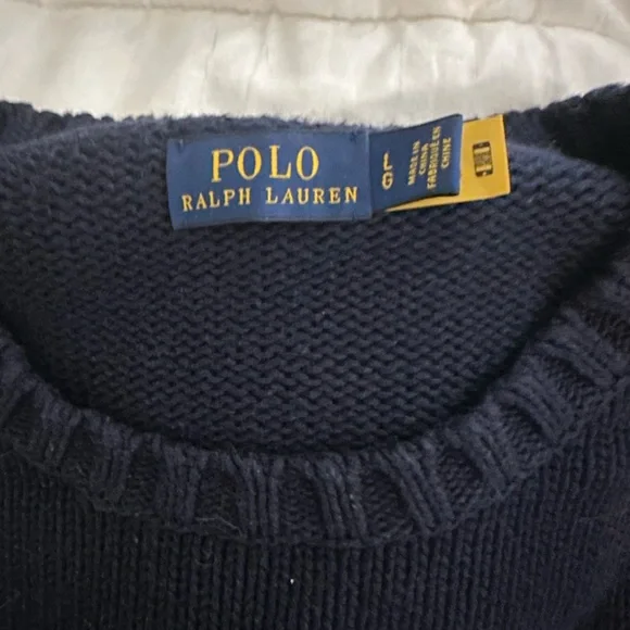 Ralph Lauren Navy Sweater with Flag Design PERFECT CONDITION - Picture 3 of 4